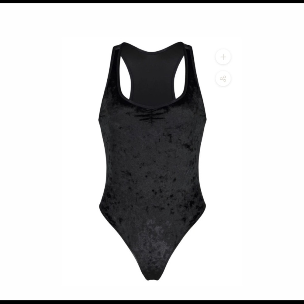 Fortnight Lingerie velvet racerback bodysuit